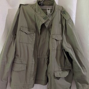 EUC army green utility jacket XL